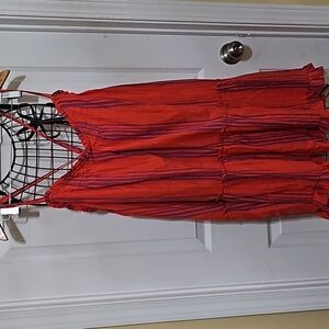 Universal Thread Red and Purple Striped Mini Dress